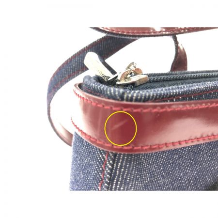  BURBERRY バーバリー レディース ハンドバッグ デニム×ウール 