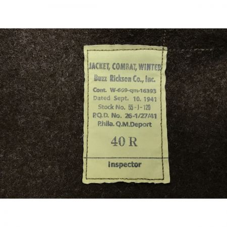  BUZZ RICKSON'S バズ リクソンズ タンカースジャケット W-669-QM-16393 カーキ