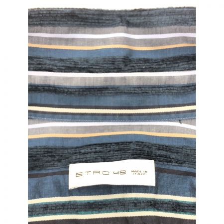  ETRO エトロ メンズ 長袖シャツ コットン コーデュロイ混 大きいサイズ ストライプ 着丈長め ネイビー