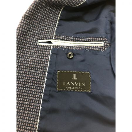 LANVIN ランバン メンズ テーラードジャケット ウール カシミア混 日本製 ネイビー