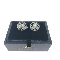 ▼▼ GIORGIO ARMANI カフス カフリンクス 透かし模様 SV925 8g 社外箱付属 Aランク