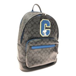 ▼▼ COACH コーチ スヌーピーコラボ シグネチャー リュックサック  D2121 ブラック Bランク