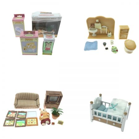   シルバニアファミリー 緑の丘の大きなお家開封品 おやすみベッドルーム未開封品 家具セット