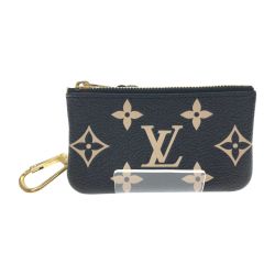 ▼▼ LOUIS VUITTON ルイヴィトン ユニセックス 小銭入れ キーケース ポシェット・クレ バイカラーモノグラム・アンプラント　 M80885 ブラック Aランク