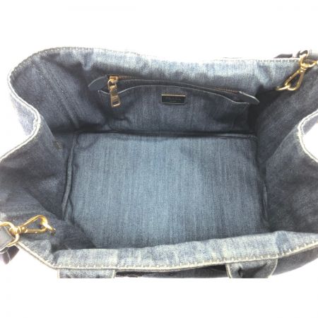  PRADA プラダ 2WAY カナパトート デニム  1BG642 ブルー
