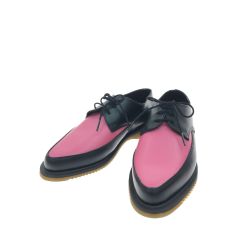 ▼▼ Dr.Martens ドクターマーチン Uチップ ユニセックス SIZE 25cm 革靴 aw006 ブラック×ピンク Aランク
