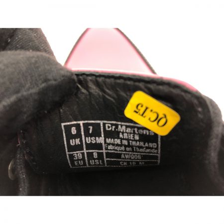  Dr.Martens ドクターマーチン Uチップ ユニセックス SIZE 25cm 革靴 aw006 ブラック×ピンク