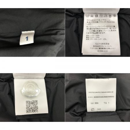  MONCLER モンクレール ダウンベスト size1 G20931A52500595A2 ブラック