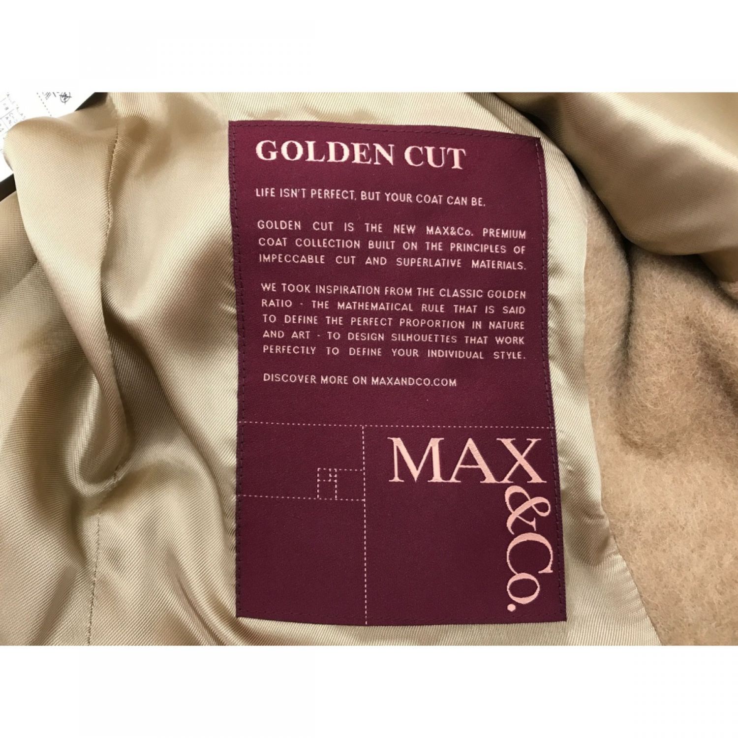 中古】 MAX&CO マックスアンドコー コート サイズ38 ベージュ Bランク