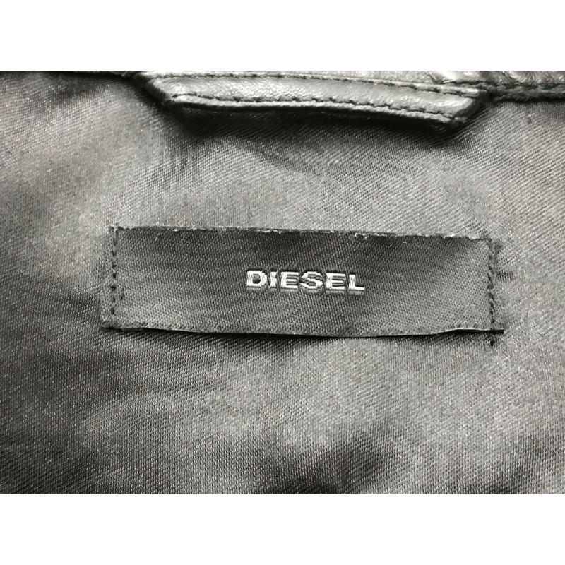 中古】 DIESEL ディーゼル レザージャケット rn93243 ca25594 ブラック ...