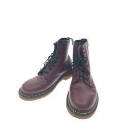 ▼▼ Dr.Martens ドクターマーチン ショートブーツ 8ホールブーツ レザー UK7 1460 チェリーレッド Bランク