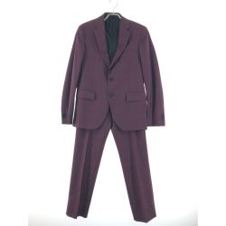 ▼▼ VERSACE ベルサーチ メンズ セットアップスーツ シングル センターベント ウール モヘア混 サイズ46 A77301 パープル Aランク