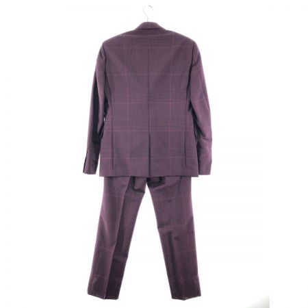  VERSACE ベルサーチ メンズ セットアップスーツ シングル センターベント ウール モヘア混 サイズ46 A77301 パープル