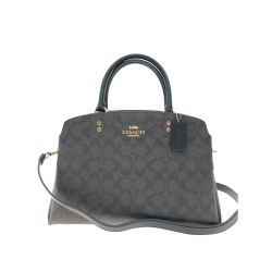 ▼▼ COACH コーチ レディース 2WAYバッグ ショルダー ハンドバッグ シグネチャー アウトレット 91495 ブラウン Bランク