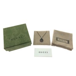 ▼▼ GUCCI グッチ ユニセックス ネックレス シルバー925 インターロッキング GGロゴ 7g  Bランク