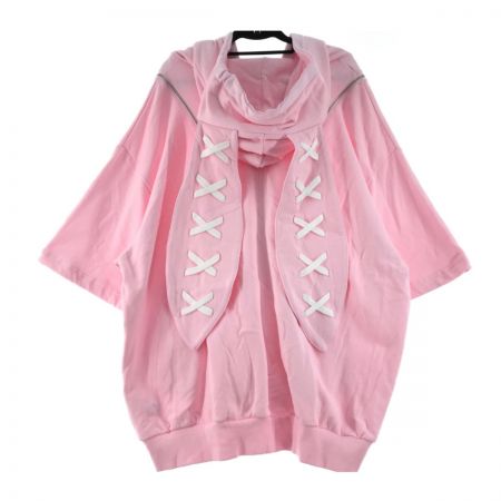  REFLEM レフレム うさ耳 うさぎ 半袖 パーカー ピンク SIZE Free