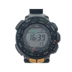 ▼▼ CASIO カシオ メンズ腕時計 ソーラー充電 PRO TREK プロトレック  PRG-240 ブラック Bランク