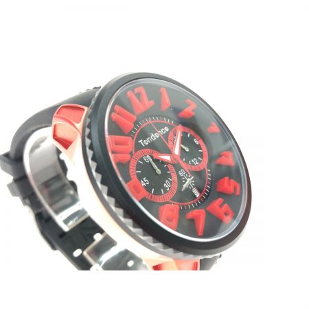  tendence メンズ腕時計 クオーツ クロノグラフ アルテックガリバー TY146002 ブラック×レッド
