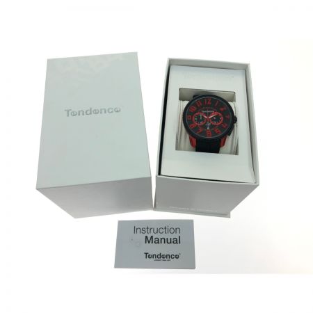  tendence メンズ腕時計 クオーツ クロノグラフ アルテックガリバー TY146002 ブラック×レッド