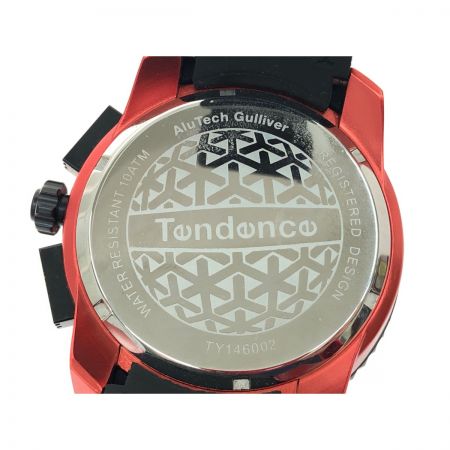  tendence メンズ腕時計 クオーツ クロノグラフ アルテックガリバー TY146002 ブラック×レッド