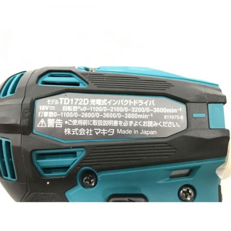  MAKITA マキタ インパクトドライバ TD172DRGX