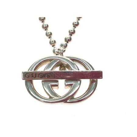  GUCCI グッチ ユニセックス シルバーネックレス ダブルG ボールチェーン  216435