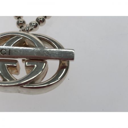  GUCCI グッチ ユニセックス シルバーネックレス ダブルG ボールチェーン  216435