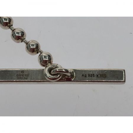  GUCCI グッチ ユニセックス シルバーネックレス ダブルG ボールチェーン  216435