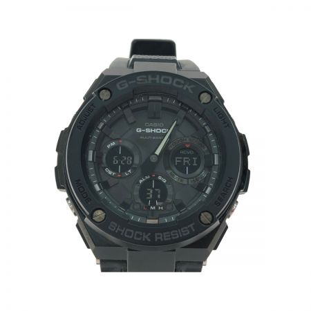  CASIO カシオ メンズ腕時計 クオーツ デジアナウォッチ G-SHOCK Gショック ラバー GST-W100G ブラック