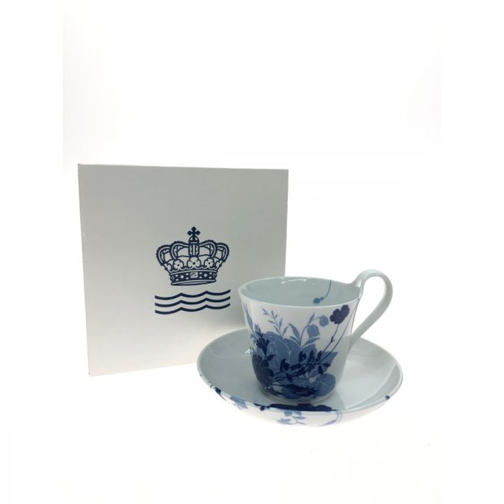 ROYAL COPENHAGEN ロイヤル・コペンハーゲン 洋食器 カップ＆ソーサー フラワーシルエット ブルー ロイヤル ヘリテイジ｜中古｜なんでもリサイクルビッグバン