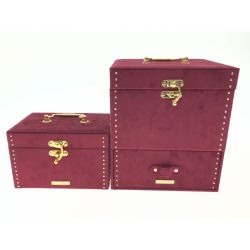 ▼▼ ANNA SUI アナスイ フランフラン ジュエリーボックスS ジュエリーボックスL 2点セット ダークレッド Bランク