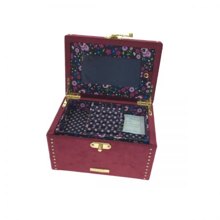  ANNA SUI アナスイ フランフラン ジュエリーボックスS ジュエリーボックスL 2点セット ダークレッド