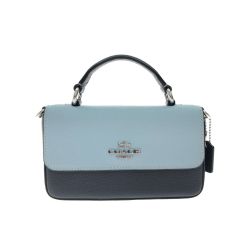 ▼▼ COACH コーチ レディース ミニバッグ クロスグレインレザー ミニジョージー CC339 ブルー×ネイビー Aランク