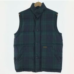 ▼▼ POLO RALPH LAUREN ポロラルフローレン ダウンベスト チェック柄 SIZE S フード欠品 グリーン Bランク