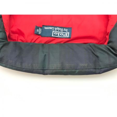  POLO RALPH LAUREN ポロラルフローレン ダウンベスト チェック柄 SIZE S フード欠品 グリーン