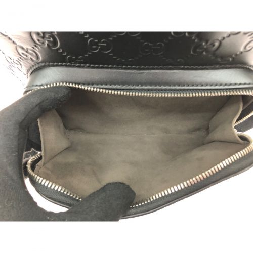 中古】 GUCCI グッチ シグネチャー レザー リュック バッグパック