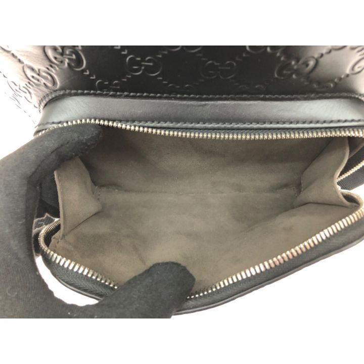 中古】 GUCCI グッチ シグネチャー レザー リュック バッグパック グッチシマ 450967 ブラック｜総合リサイクルショップ  なんでもリサイクルビッグバン オンラインストア