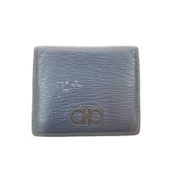 ▼▼ Salvatore Ferragamo サルヴァトーレフェラガモ ユニセックス コインケース レザー ネイビー Cランク