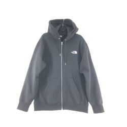 ▼▼ THE NORTH FACE ザノースフェイス メンズ スウェットパーカー フルジップパーカー スクエアロゴ XXL nt62349 ブラック Aランク