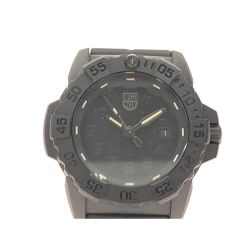 ▼▼ LUMINOX ルミノックス メンズ腕時計 クオーツ デイト 3500-1GBq ブラック Bランク