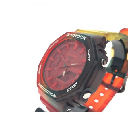  CASIO カシオ メンズ腕時計 クオーツ G-SHOCK Gショック ケース・ベルト レインボーカラー デジアナ GA-2100