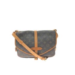 ▼▼ LOUIS VUITTON ルイヴィトン ユニセックス ショルダーバッグ 斜め掛け モノグラム ソミュール30 M42256 ブラウン Bランク