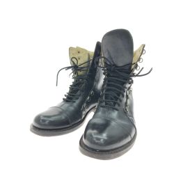 ▼▼ DOLCE & GABBANA ドルチェアンドガッバーナ メンズブーツ レースアップブーツ 編み上げ 25㎝ ブラック Bランク