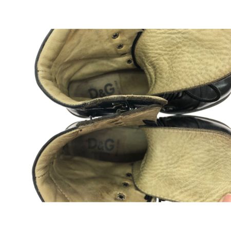  DOLCE & GABBANA ドルチェアンドガッバーナ メンズブーツ レースアップブーツ 編み上げ 25㎝ ブラック