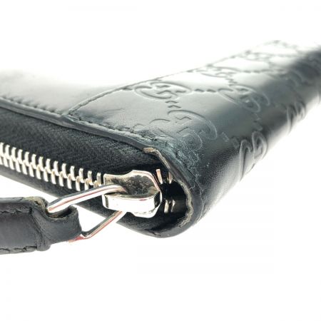  GUCCI グッチ レディース 長財布 ラウンドファスナー ミストラルシマ GG柄 408839 2164 ブラック