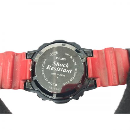  CASIO カシオ メンズ腕時計 電波ソーラー デジタル G-SHOCK Gショック PROTECTION GW-5000HR ブラック×レッド