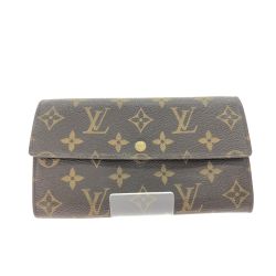 ▼▼ LOUIS VUITTON ルイヴィトン レディース 長財布 モノグラム ポルトモネクレディ  M61725 ブラウン Bランク