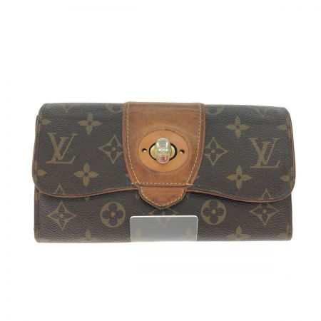  LOUIS VUITTON ルイヴィトン レディース 長財布 モノグラム ポルトフォイユ・ボエシ 金具欠品 M63220 ブラウン