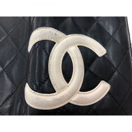 CHANEL シャネル レディース 二つ折り長財布 カンボンライン ラムスキン ブラック×ピンク｜中古｜なんでもリサイクルビッグバン