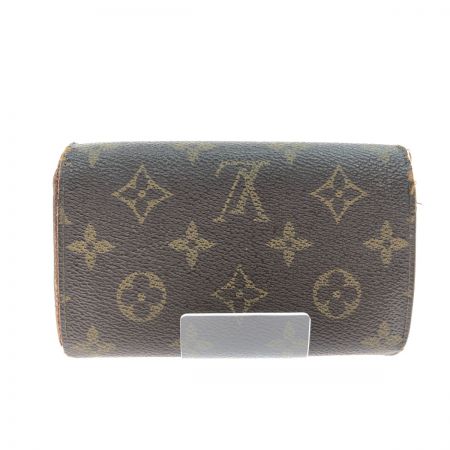  LOUIS VUITTON ルイヴィトン レディース 二つ折り財布 モノグラム ポルト モネ・ビエ トレゾール M61730 ブラウン